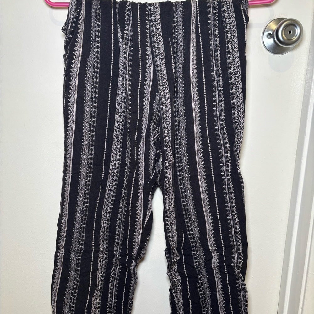 Black and White Striped Pants